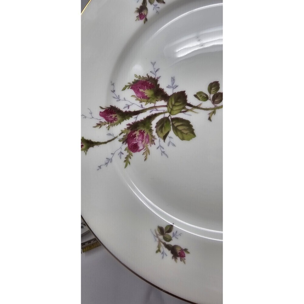 Vintage Rosenthal Petal Lane Moss Rose 7 3/4" Salad Plates Set Of 2 NEAR MINT - Picture 8 of 9